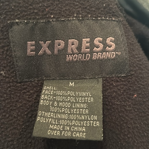 Express light weight jacket. Color Black. Size medium. - Picture 6 of 6